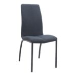 Σετ τραπεζαρία 5τμχ Darlen - Fina Megapap χρώμα sapphire oak - ανθρακί 125x72x74εκ.