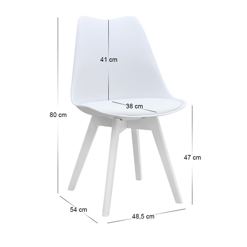 Σετ τραπεζαρία 5τμχ Darlen - Viva Megapap χρώμα καρυδί - λευκό 125x72x74εκ. - Image 4