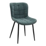 Σετ τραπεζαρία 5τμχ Darlen - Chiara Megapap χρώμα καρυδί - πράσινο 125x72x74εκ.