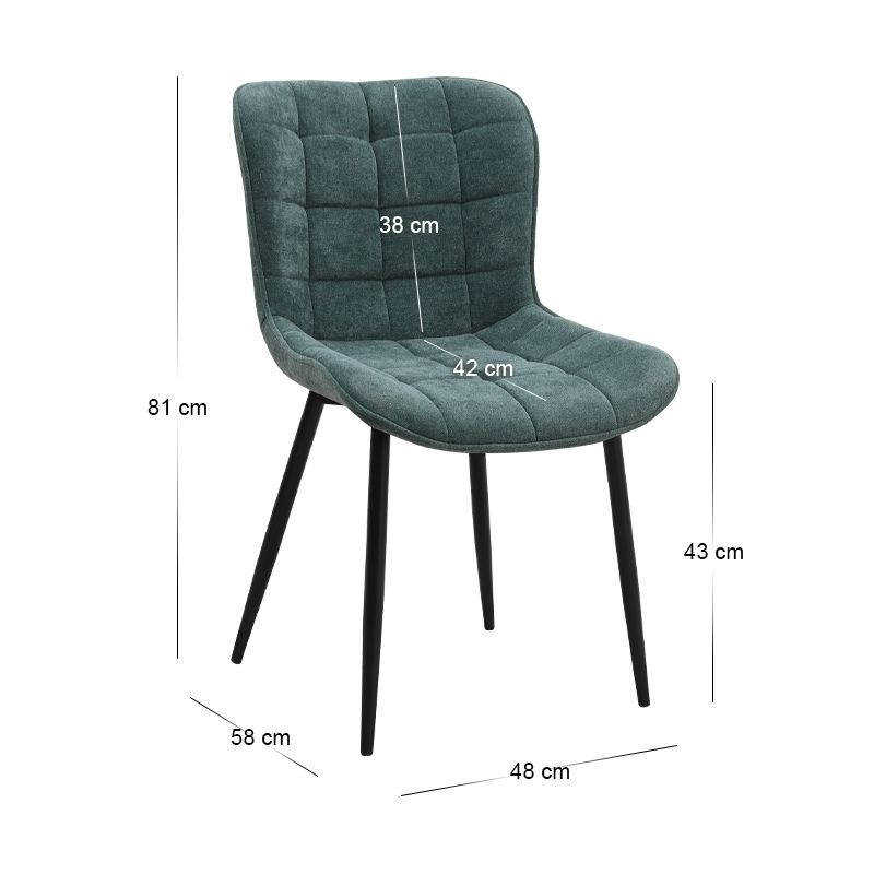 Σετ τραπεζαρία 5τμχ Darlen - Chiara Megapap χρώμα sencron black - πράσινο 125x72x74εκ. - Image 4