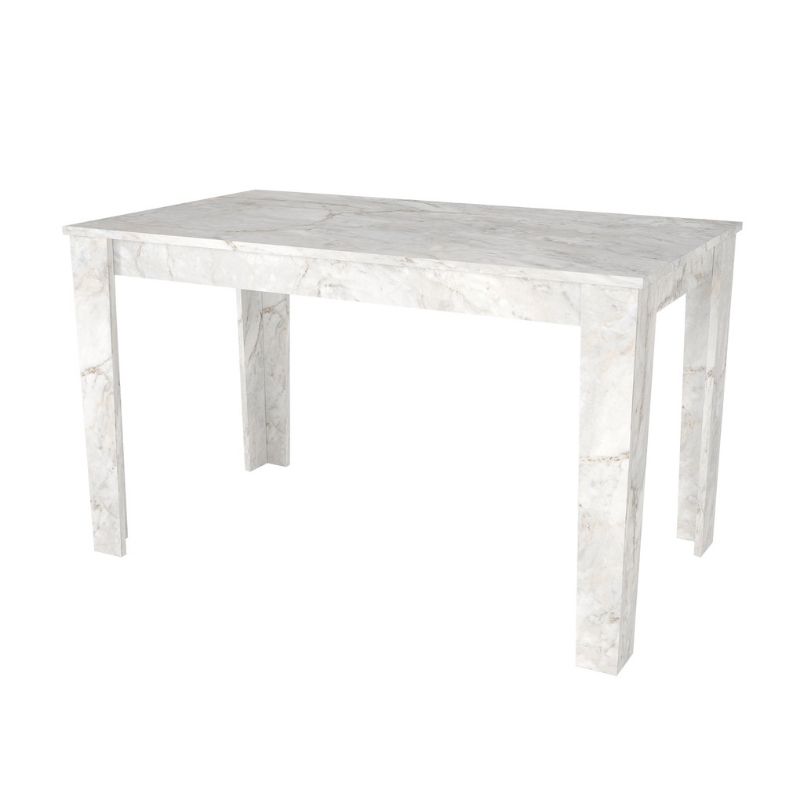 Σετ τραπεζαρία 5τμχ Darlen - Nova Megapap χρώμα λευκό εφέ μαρμάρου - γκρι 125x72x74εκ. - Image 3