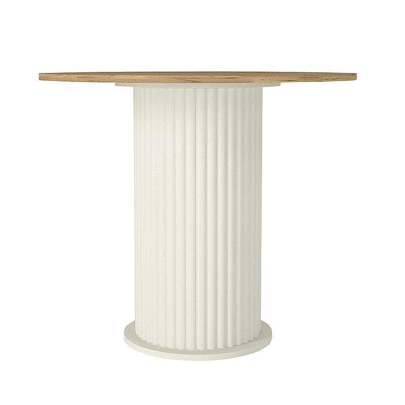 Σετ τραπεζαρία 5τμχ Bohema - Kevin Megapap χρώμα ivory/sepet oak - γκρι Ø90x77,7εκ. - Image 4