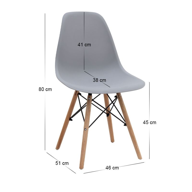 Σετ τραπεζαρία 5τμχ Xana - Nova Megapap χρώμα sepet oak - γκρι Ø90x77,5εκ. - Image 4