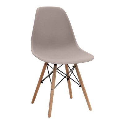 Σετ τραπεζαρία 5τμχ Xana - Nova Megapap χρώμα sepet oak - cappuccino Ø90x77,5εκ.