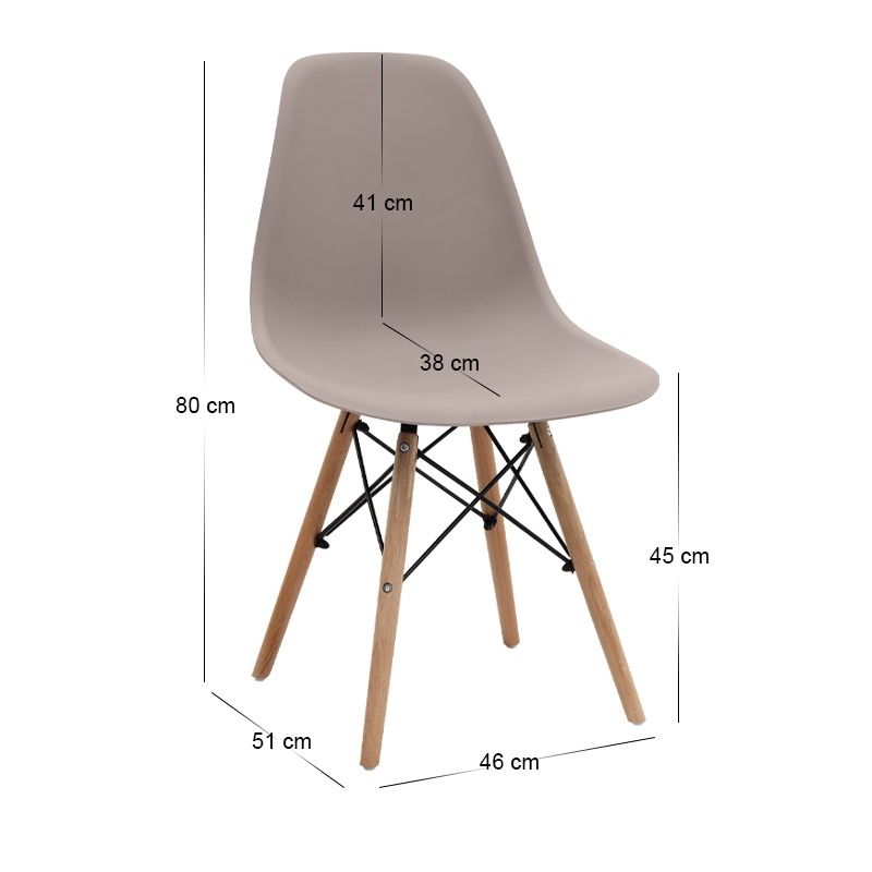 Σετ τραπεζαρία 5τμχ Xana - Nova Megapap χρώμα sepet oak - cappuccino Ø90x77,5εκ. - Image 4