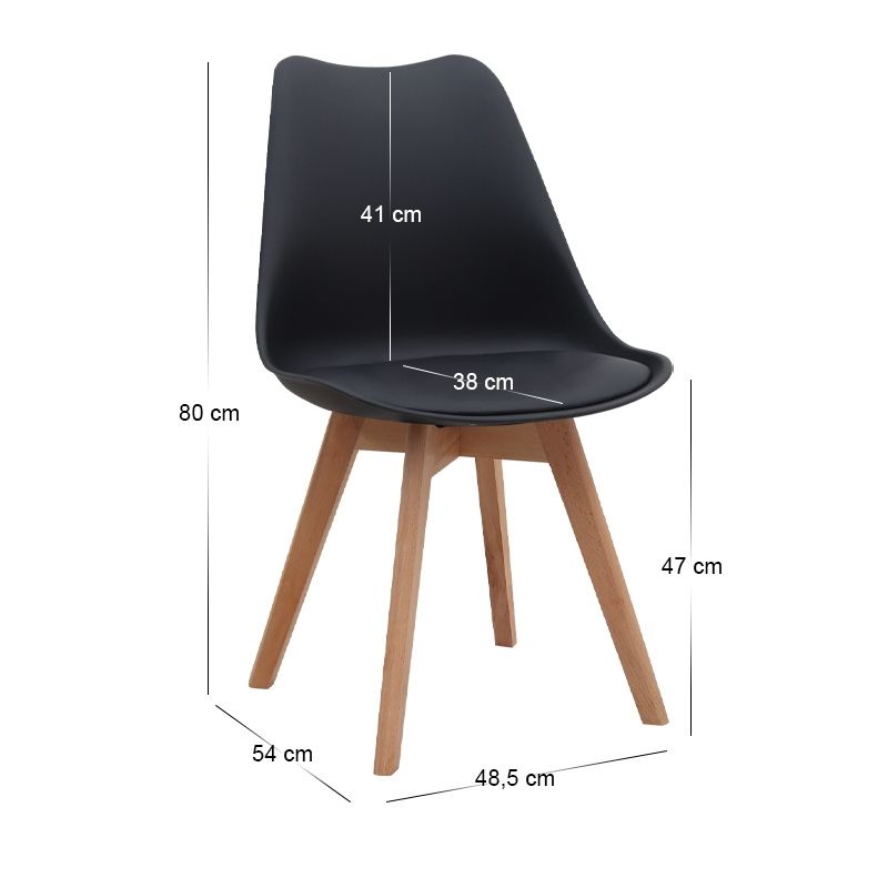 Σετ τραπεζαρία 5τμχ Xana - Viva Megapap χρώμα sepet oak - μαύρο Ø90x77,5εκ. - Image 4