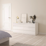 Naia συρταριέρα με 6 συρταριέρα 153,8x50x70,1εκ. Λευκό