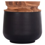 ΔΙΑΚΟΣΜΗΤΙΚΟ ΒΑΖΟ ΔΑΠΕΔΟΥ LINTER HM4662.01L FIBER CEMENT ΜΑΥΡΟ--ΞΥΛΟ ΤΕΑΚ Φ41x47Υεκ.