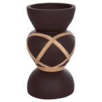 ΔΙΑΚΟΣΜΗΤΙΚΟ ΒΑΖΟ ΔΑΠΕΔΟΥ MAYNARD HM4672.07S TERRACOTTA ΣΟΚΟΛΑΤΙ-RATTAN Φ27.5x50Υεκ