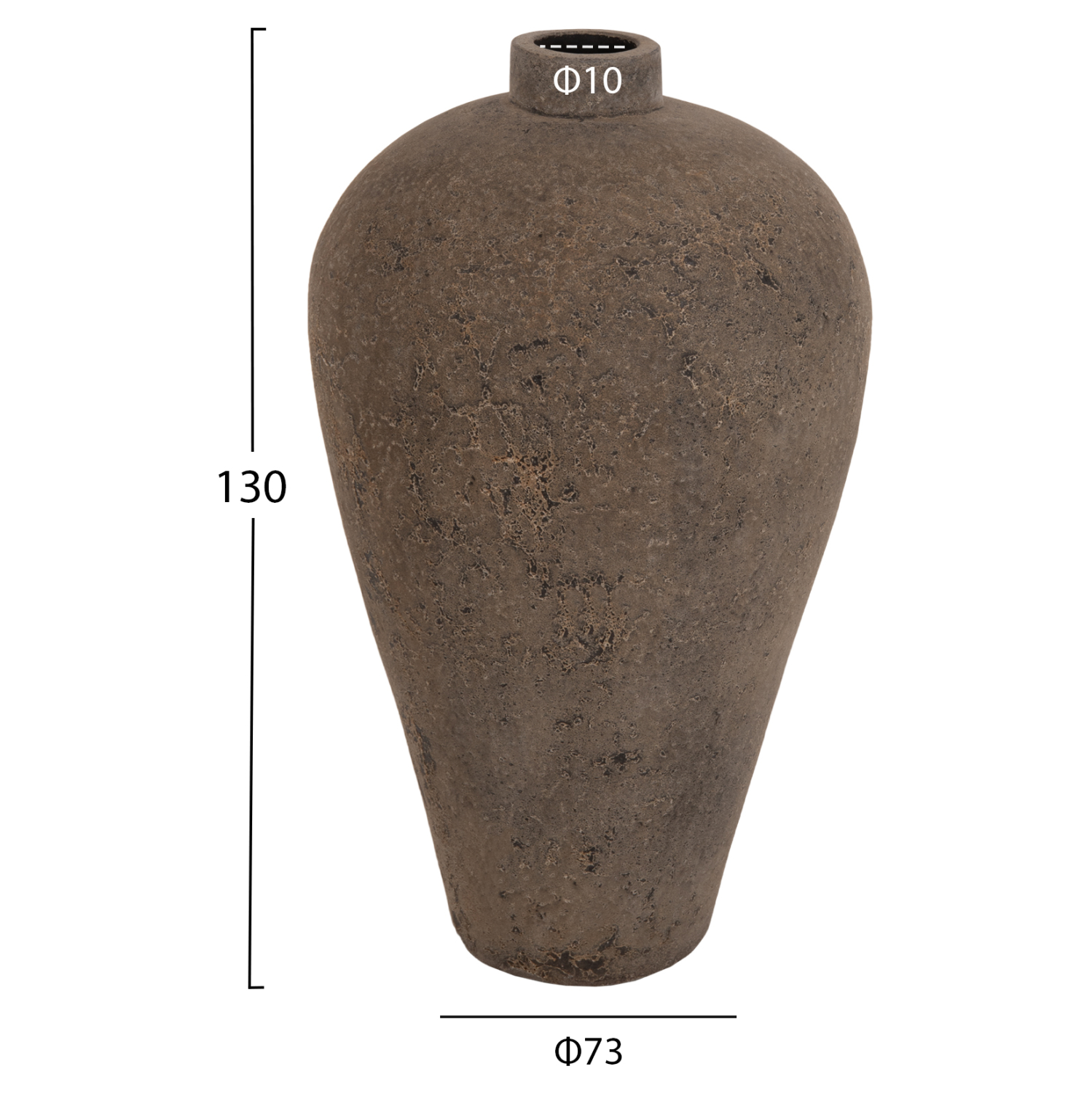 ΔΙΑΚΟΣΜΗΤΙΚΟ ΒΑΖΟ ΔΑΠΕΔΟΥ HM7912 ΤΕΡΑΚΟΤΑ ΣΕ ΓΚΡΙ ΑΠΟΧΡΩΣΗ Φ73x130Y εκ. - Image 2