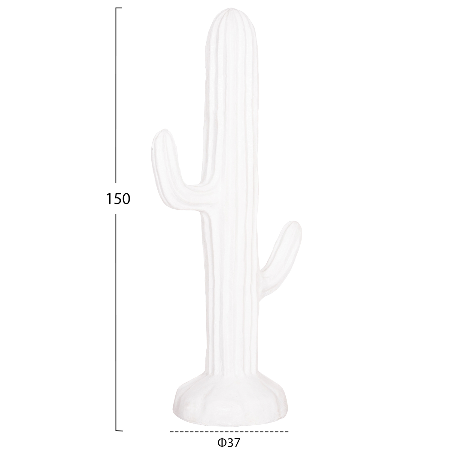 ΔΙΑΚΟΣΜΗΤΙΚΟΣ ΚΑΚΤΟΣ ΔΑΠΕΔΟΥ CACTUS HM4386.02L ΓΥΨΟΣ ΣΕ ΛΕΥΚΟ 63x37x150Υεκ. - Image 2