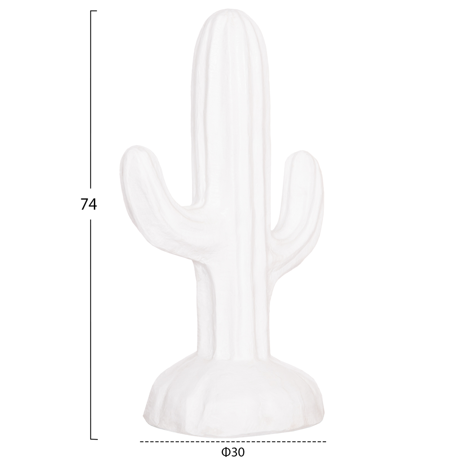 ΔΙΑΚΟΣΜΗΤΙΚΟΣ ΚΑΚΤΟΣ ΔΑΠΕΔΟΥ CACTUS HM4386.02S ΓΥΨΟΣ ΣΕ ΛΕΥΚΟ 42x30x74Υεκ - Image 2