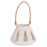 ΕΠΙΤΡΑΠΕΖΙΟ ΦΑΝΑΡΙ ERANTYL HM4696.02S ΛΕΥΚΟ FIBER CEMENT & ΧΕΡΟΥΛΙ RATTAN Φ25x17Yεκ.