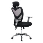 ΚΑΡΕΚΛΑ ΓΡΑΦΕΙΟΥ CUORE HM1207.01 ΜΑΥΡΟΣ ΣΚΕΛΕΤΟΣ-ΜΑΥΡΟ MESH 63x61x125Υεκ