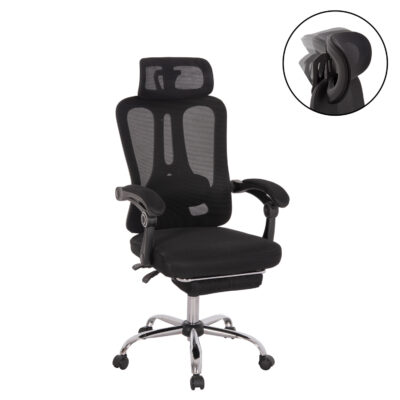 ΚΑΡΕΚΛΑ ΓΡΑΦΕΙΟΥ BARNET HM18258.01 ΜΑΥΡΟ MESH-ΜΑΥΡΟΣ ΣΚΕΛΕΤΟΣ NYLON 61x62x123Υ