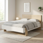 Aria κρεβάτι διπλό 150x205x91εκ. ( για στρώμα 140x200εκ.) Natural Chestnut / Λευκό