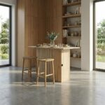 Boreal πάγκος κουζίνας ψηλός με ένα ντουλάπι 136x62x90εκ.  Artisan Oak / Greige