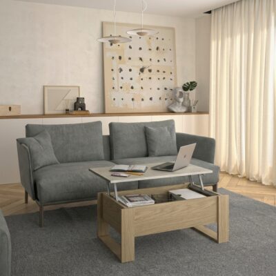 Denver τραπεζάκι σαλονιού με σερβιτόρο 90x52x40/52εκ. Rookwood Oak / Beton