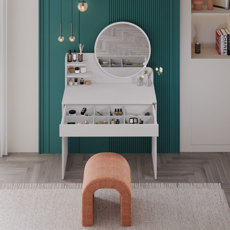 Τουαλέτα με καθρέπτη Dior Megapap χρώμα λευκό 90x45x138εκ. - Image 3