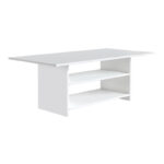 Τραπεζάκι σαλονιού Dallas Megapap χρώμα λευκό 90x50x45εκ.