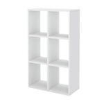 Βιβλιοθήκη Cube Megapap χρώμα λευκό 60x20x90εκ.