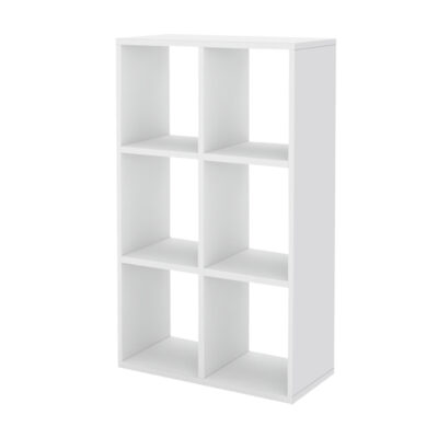 Βιβλιοθήκη Cube Megapap χρώμα λευκό 60x20x90εκ.