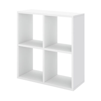 Βιβλιοθήκη Cube Megapap χρώμα λευκό 60x20x60εκ.