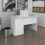 Γραφείο εργασίας με κλειδαριά Moto Megapap χρώμα λευκό 110x60x75εκ.