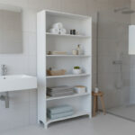 Βιβλιοθήκη Kafka Megapap χρώμα λευκό 70x30x188εκ.