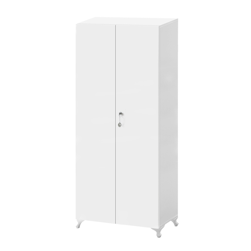 Ντουλάπα - Παπουτσοθήκη Cilem Megapap με κλειδαριά χρώμα λευκό 70x32x188εκ. - Image 3