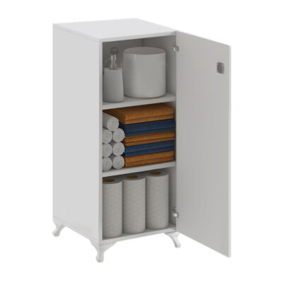 Ντουλάπι με κλειδαριά Zehra Megapap χρώμα λευκό 30x32x88εκ.