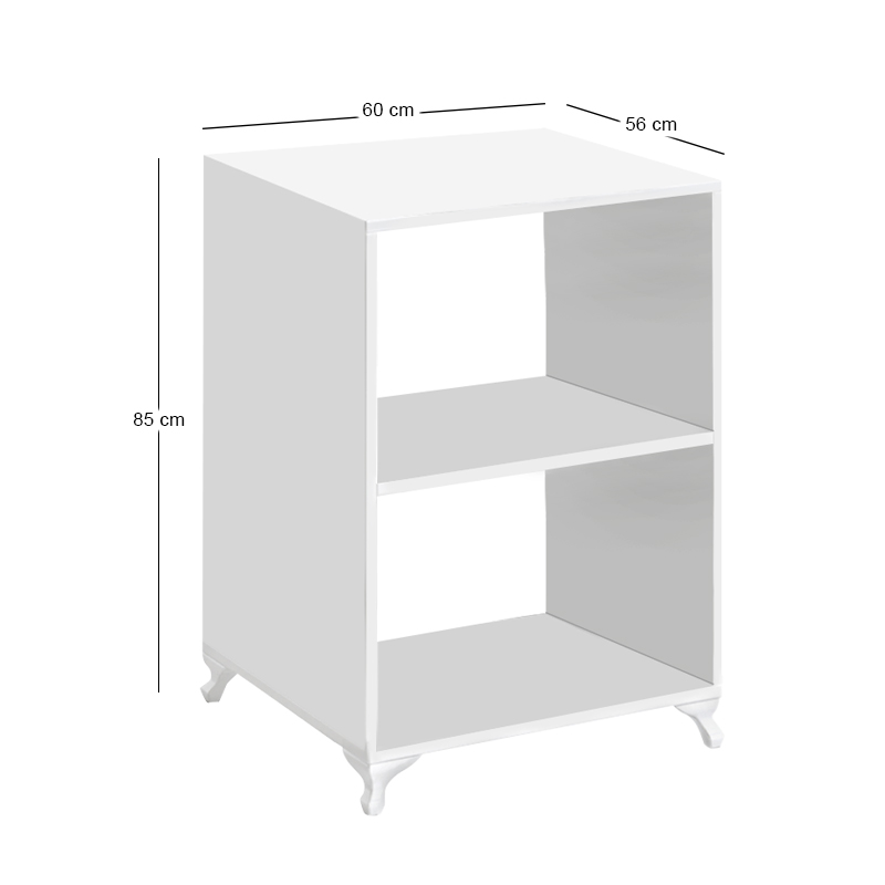 Έπιπλο κουζίνας για φουρνάκι Nadine Megapap χρώμα λευκό 60x56x85εκ. - Image 3