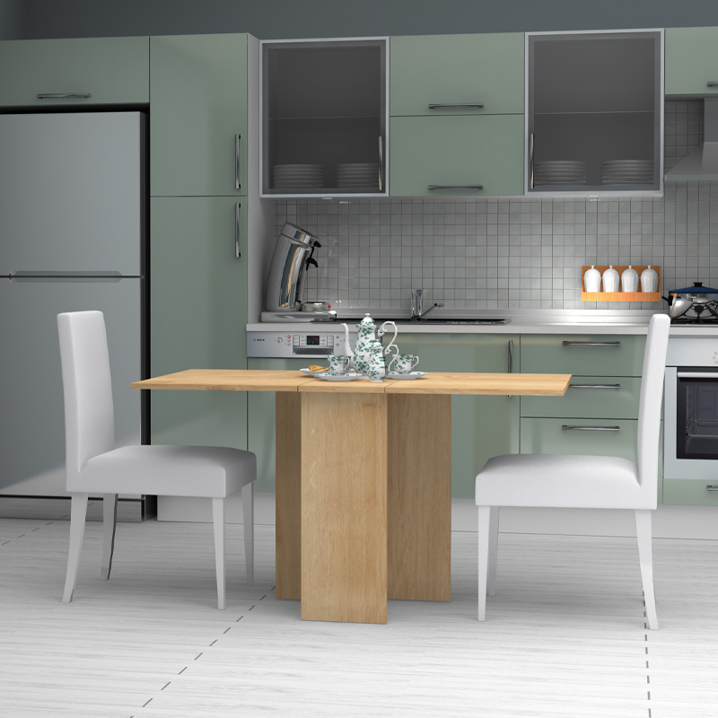 Τραπέζι Pepe Megapap επεκτεινόμενο χρώμα φυσικό οξιάς 28(56+56)x77x75εκ. - Image 2