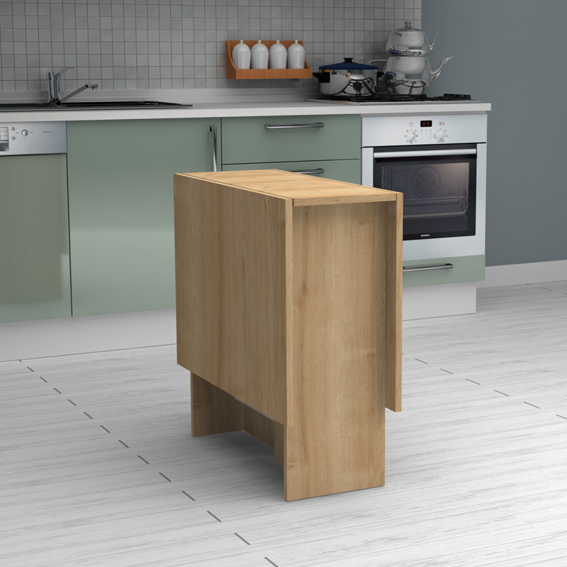 Τραπέζι Pepe Megapap επεκτεινόμενο χρώμα φυσικό οξιάς 28(56+56)x77x75εκ. - Image 3