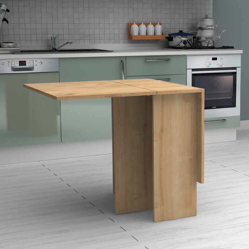 Τραπέζι Pepe Megapap επεκτεινόμενο χρώμα φυσικό οξιάς 28(56+56)x77x75εκ. - Image 4