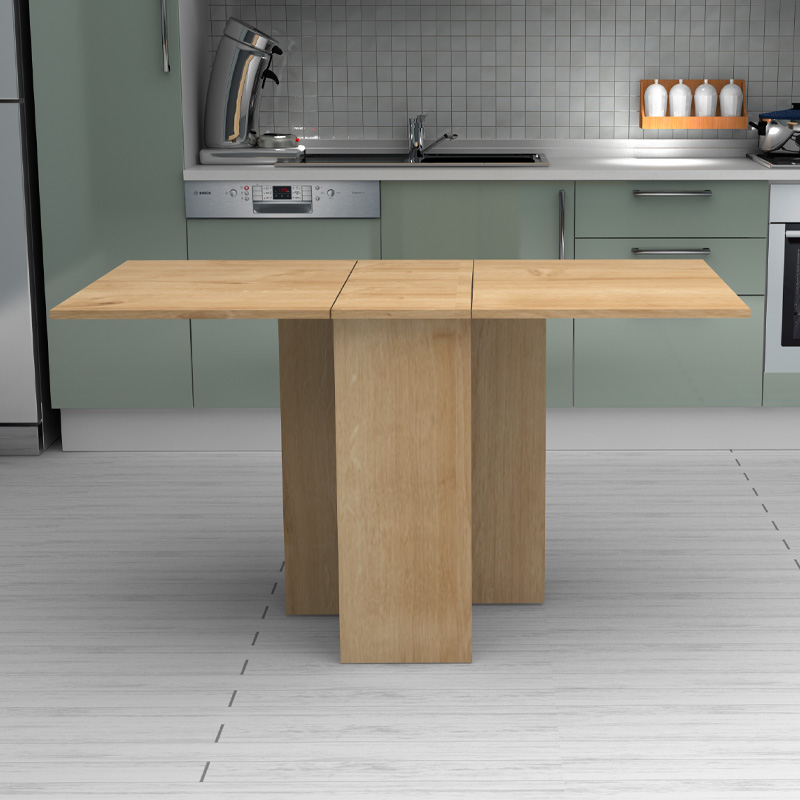 Τραπέζι Pepe Megapap επεκτεινόμενο χρώμα φυσικό οξιάς 28(56+56)x77x75εκ. - Image 7