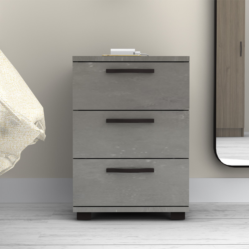 Κομοδίνο - Συρταριέρα γραφείου Roco Megapap χρώμα γκρι σκυροδέματος 40x39x57εκ. - Image 3