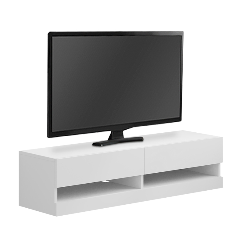 Έπιπλο τηλεόρασης επιτοίχιο Moon Megapap με LED χρώμα λευκό 120x33,8x30εκ. - Image 4