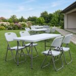 Τραπέζι catering - συνεδρίου Capri Megapap πτυσσόμενο - βαλίτσα χρώμα λευκό του πάγου 120x60x74εκ.