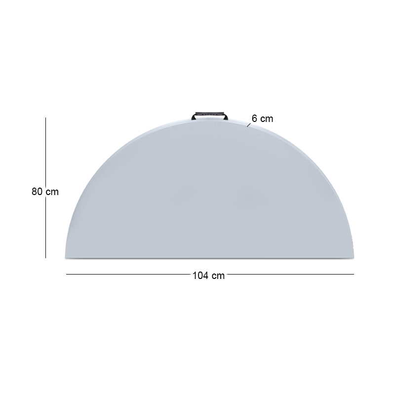 Τραπέζι catering - συνεδρίου Capri Megapap πτυσσόμενο – βαλίτσα στρογγυλό χρώμα λευκό του πάγου Ø152x74εκ. - Image 7