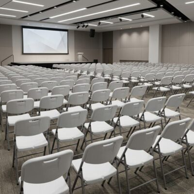 Καρέκλα catering - συνεδρίου Capri Megapap πτυσσόμενη χρώμα λευκό του πάγου 45x50x88εκ.