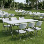 Καρέκλα catering - συνεδρίου Capri Megapap πτυσσόμενη χρώμα λευκό του πάγου 45x50x88εκ.