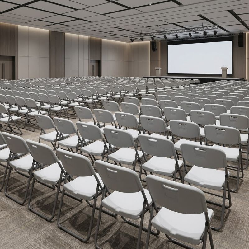 Καρέκλα catering - συνεδρίου Capri Megapap πτυσσόμενη χρώμα λευκό του πάγου 45x50x88εκ. - Image 3