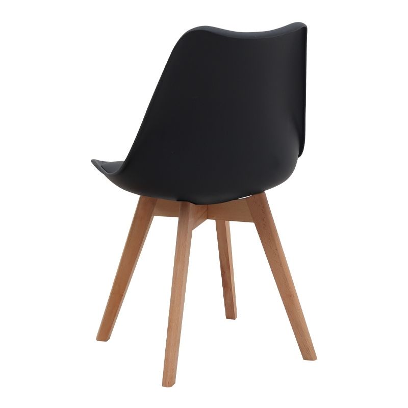 Σετ τραπεζαρία 5τμχ Darlen - Viva Megapap χρώμα λευκό - μαύρο/φυσικό πόδι 125x72x74εκ. - Image 2