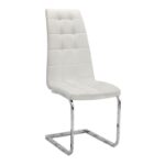 Σετ τραπεζαρία 5τμχ Darlen - Vela Megapap χρώμα sencron black - λευκό 125x72x74εκ.