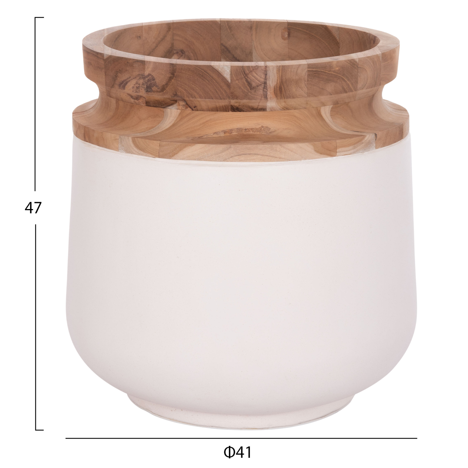 ΔΙΑΚΟΣΜΗΤΙΚΑ ΒΑΖΑ ΔΑΠΕΔΟΥ 2ΤΜΧ LINTER HM21140.02 FIBER CEMENT ΛΕΥΚΟ-ΞΥΛΟ ΤΕΑΚ 47Υ & 60Υεκ - Image 2