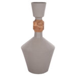 ΔΙΑΚΟΣΜΗΤΙΚΟ ΒΑΖΟ ΔΑΠΕΔΟΥ NEBULA HM4661.03 FIBER CEMENT ΓΚΡΙ--ΞΥΛΟ ΤΕΑΚ Φ60x115Υεκ.