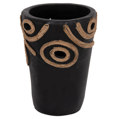 ΕΠΙΤΡΑΠΕΖΙΟ ΔΙΑΚΟΣΜΗΤΙΚΟ ΒΑΖΟ DEAN HM4677.01S ΤΕΡΑΚΟΤΑ ΣΕ ΜΑΥΡΟ--Φ19x25Υεκ.