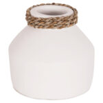 ΕΠΙΤΡΑΠΕΖΙΟ ΔΙΑΚΟΣΜΗΤΙΚΟ ΒΑΖΟ CAMMER HM4687.02XS ΤΕΡΑΚΟΤΑ ΣΕ ΛΕΥΚΟ--Φ16x15Υεκ.