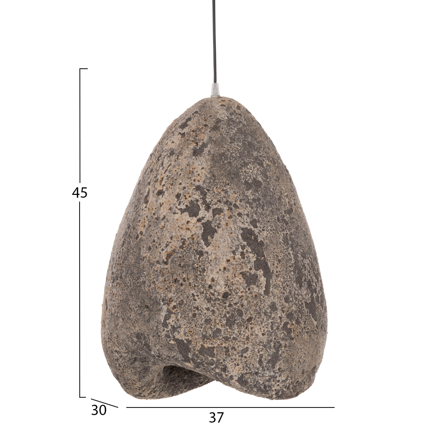 ΦΩΤΙΣΤΙΚΟ ΟΡΟΦΗΣ ΜΕ ΟΨΗ ΠΕΤΡΑΣ STONER (S) HM4417.04 ΓΚΡΙ--37x30x45Υεκ. - Image 2